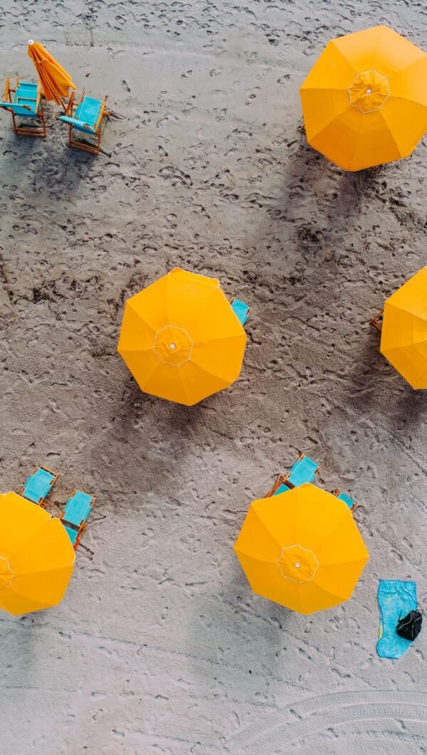 Chairs and umbrellas on the beach