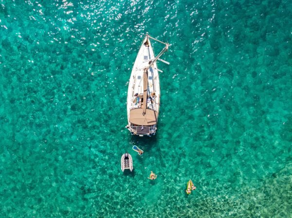 Yacht in a sea